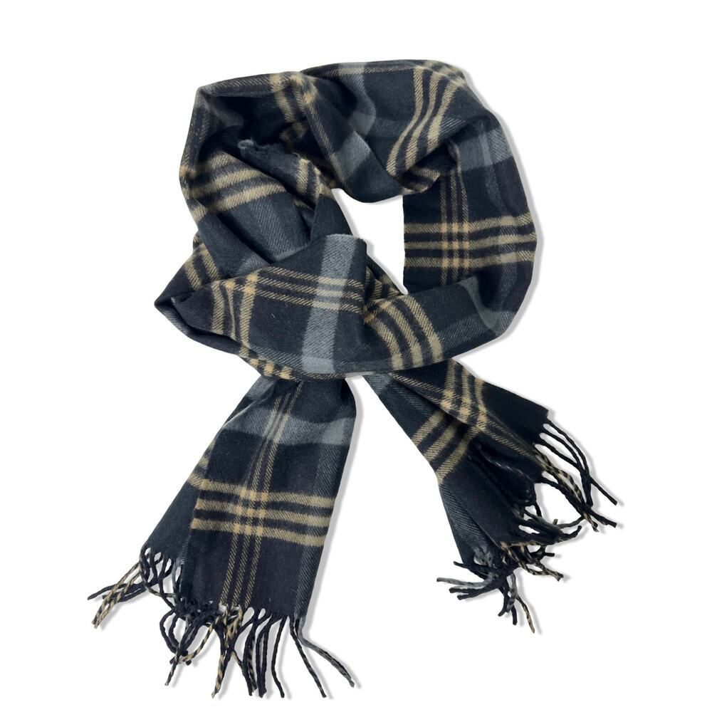 100% Cashmere Plaid Scarf